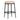 Heston Black Kitchen Stool - Natural Linen