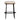 Heston Black Kitchen Stool - Natural Linen