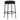 Heston Black Kitchen Stool - Black Linen