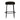 Heston Black Kitchen Stool - Black Linen