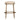 Heston Brass Kitchen Stool - Natural Linen