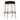 Heston Brass Kitchen Stool - Black Linen
