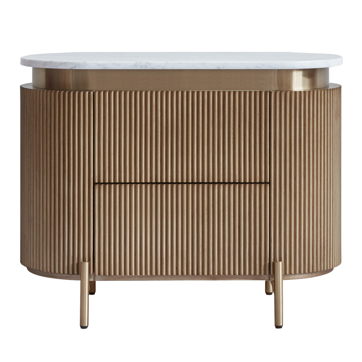 Demarco Bedside Table - Antique Gold