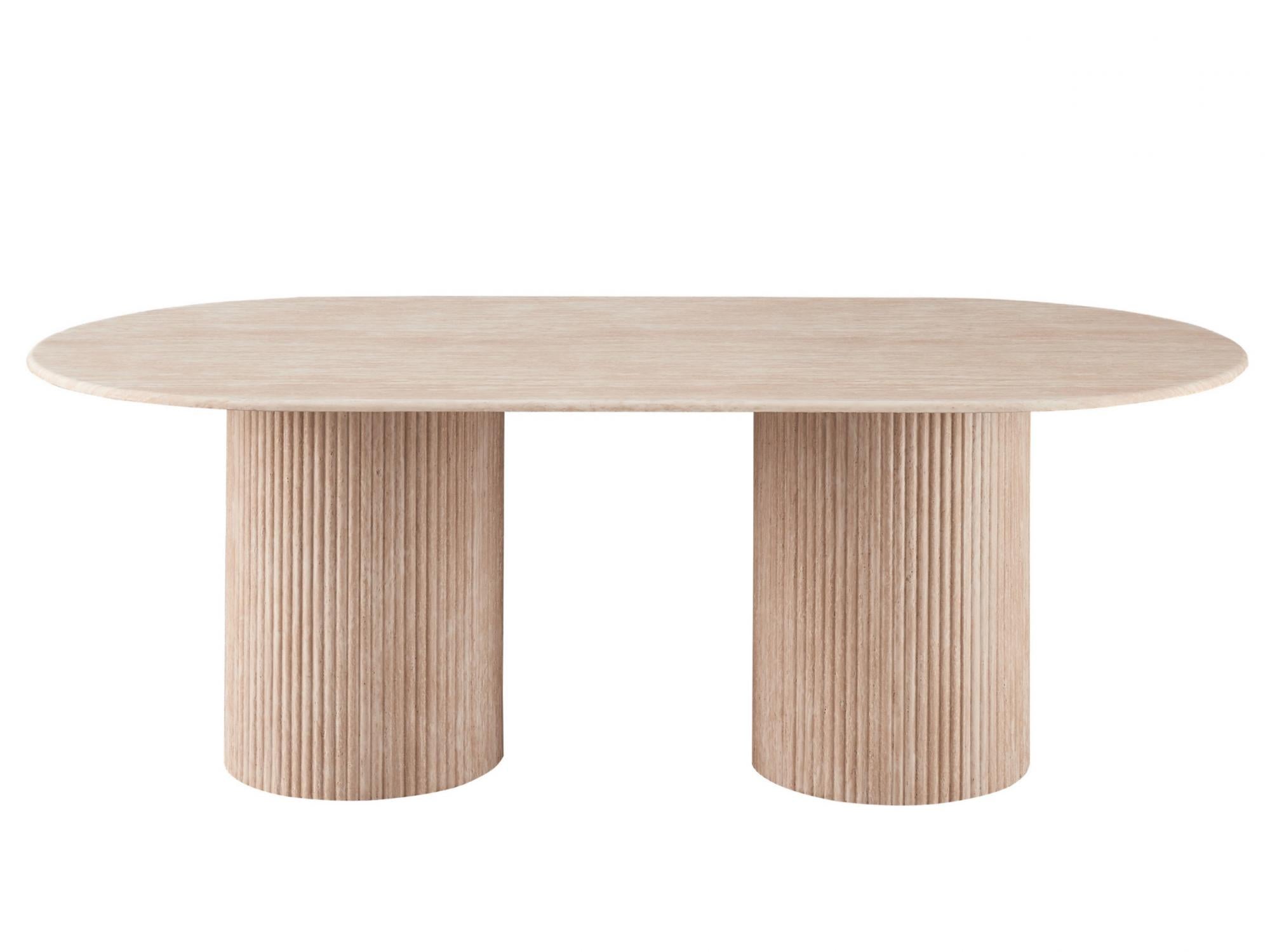 Pompeii Rectangular Dining Table Travertine