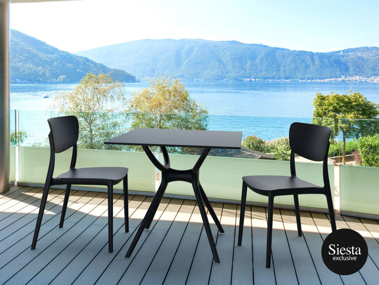 Monna 3 Piece Balcony Furniture Setting - White