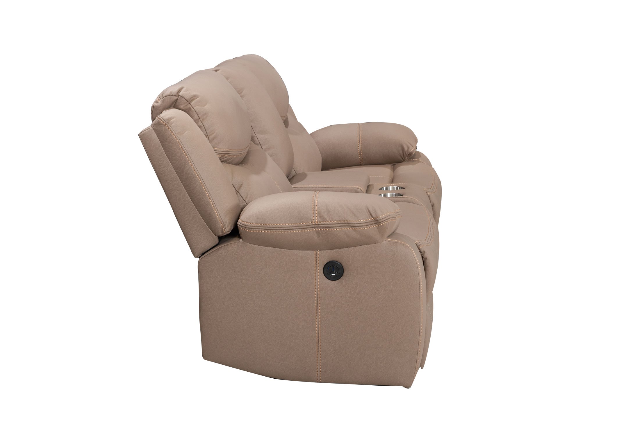 Urban 2 Seater Motion Recliner - Brown Technology Fabric