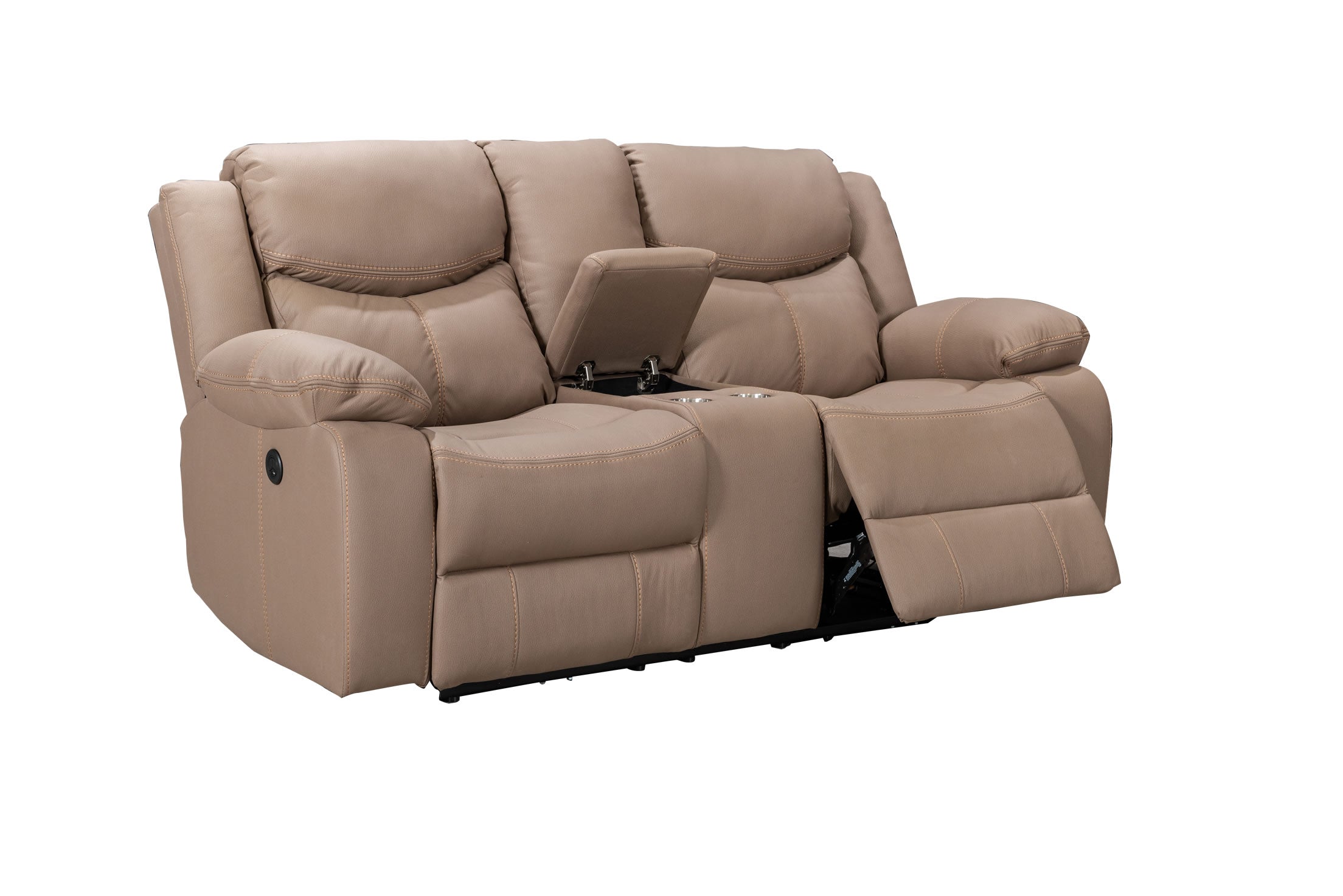Urban 2 Seater Motion Recliner - Brown Technology Fabric