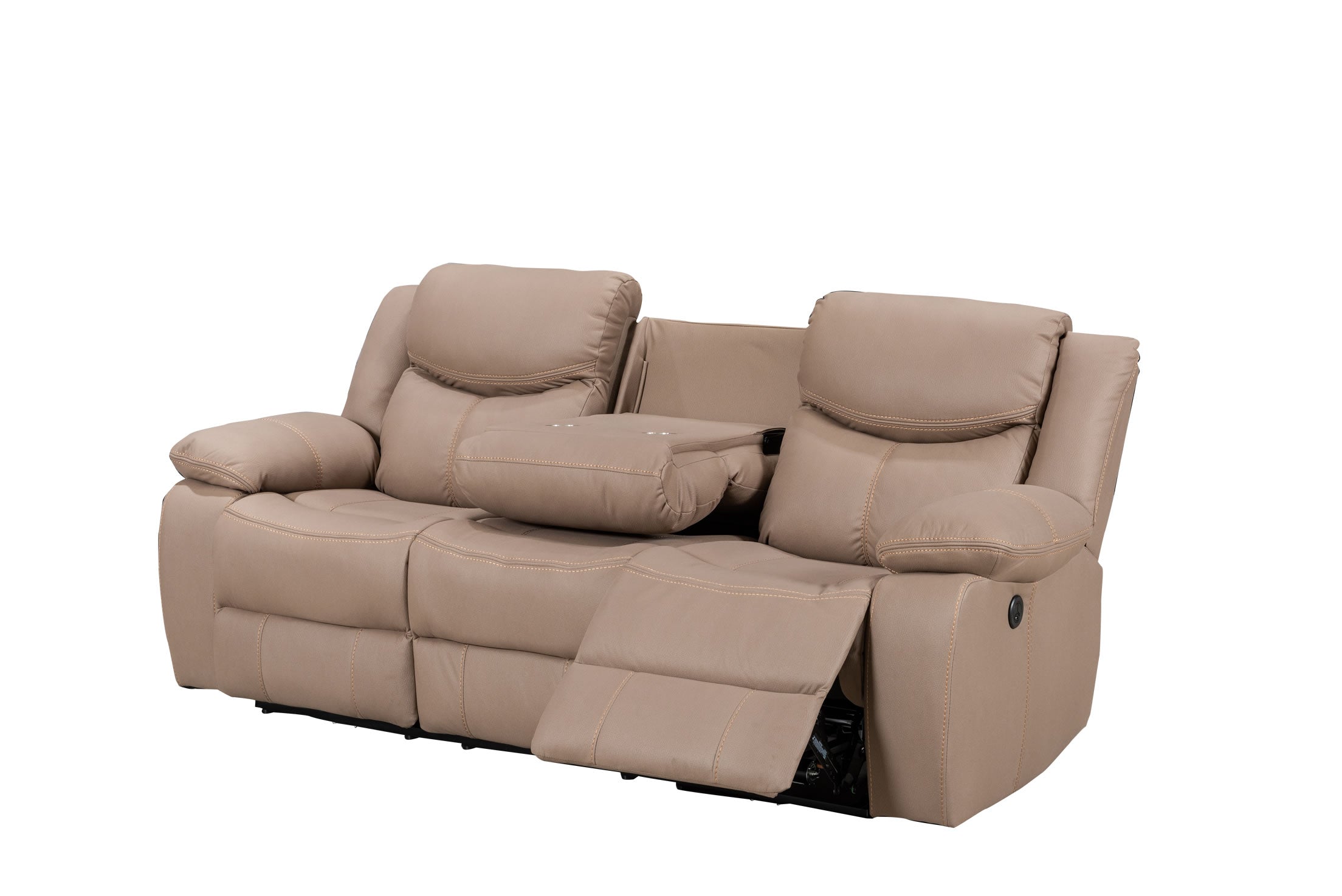 Urban 3 Seater Motion Recliner - Brown Technology Fabric