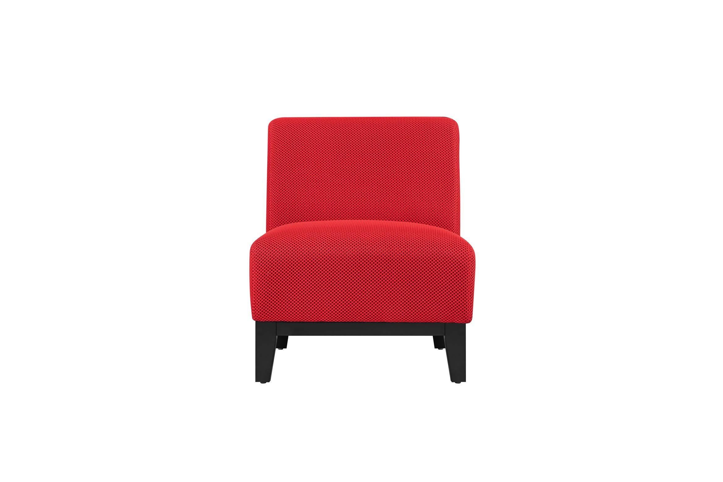 Aveena Chair w Dark Timber Legs - Red Textured Fabric Upholstery