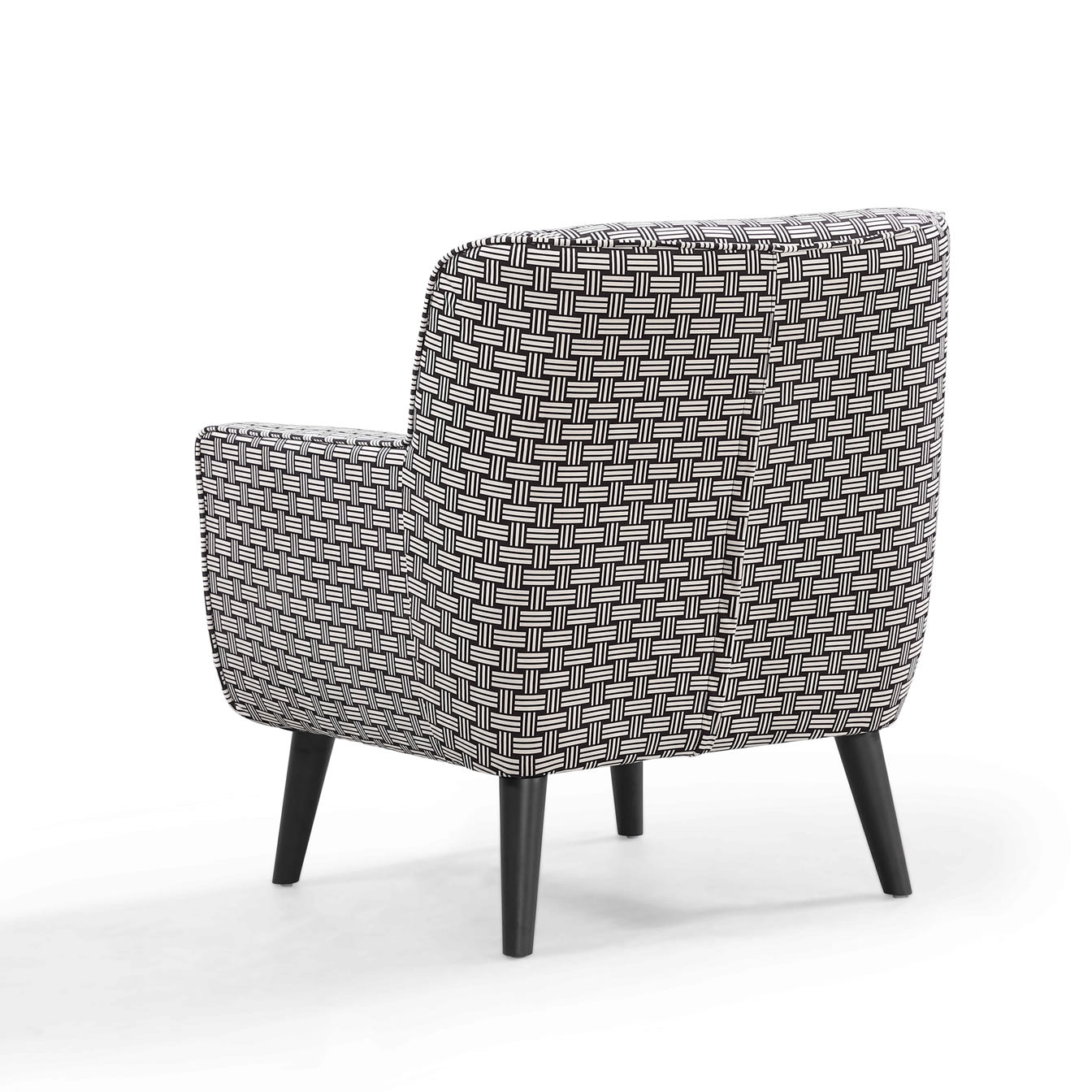 Gellert Chair - MonoChrome Weave Print Dark Timber Legs