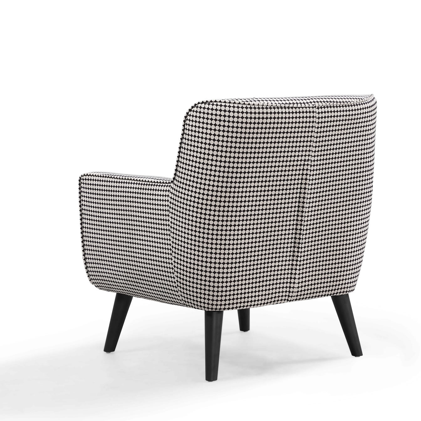 Georgia Chair - MonoChrome Dot print Dark Timber Legs