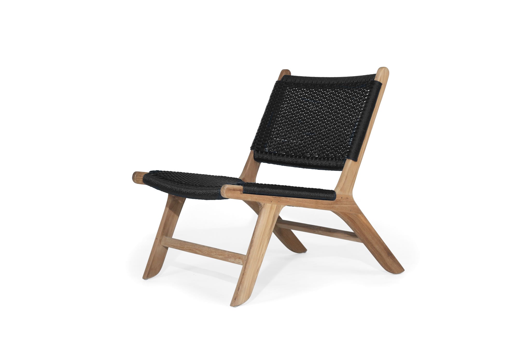 Zen Close Weave Lazy Chair - Black