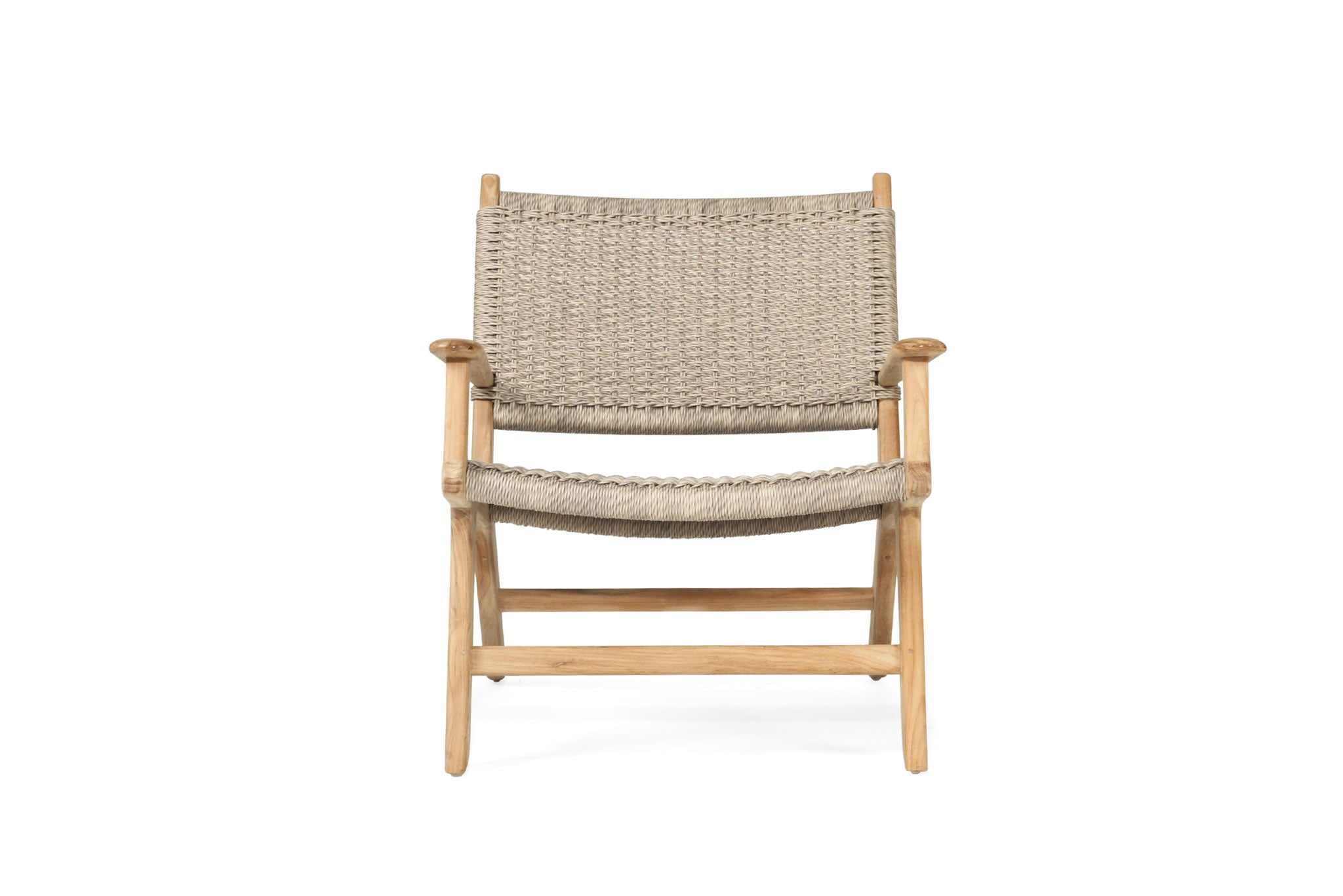 Zen Close Weave Lazy Chair with Arms - Grey