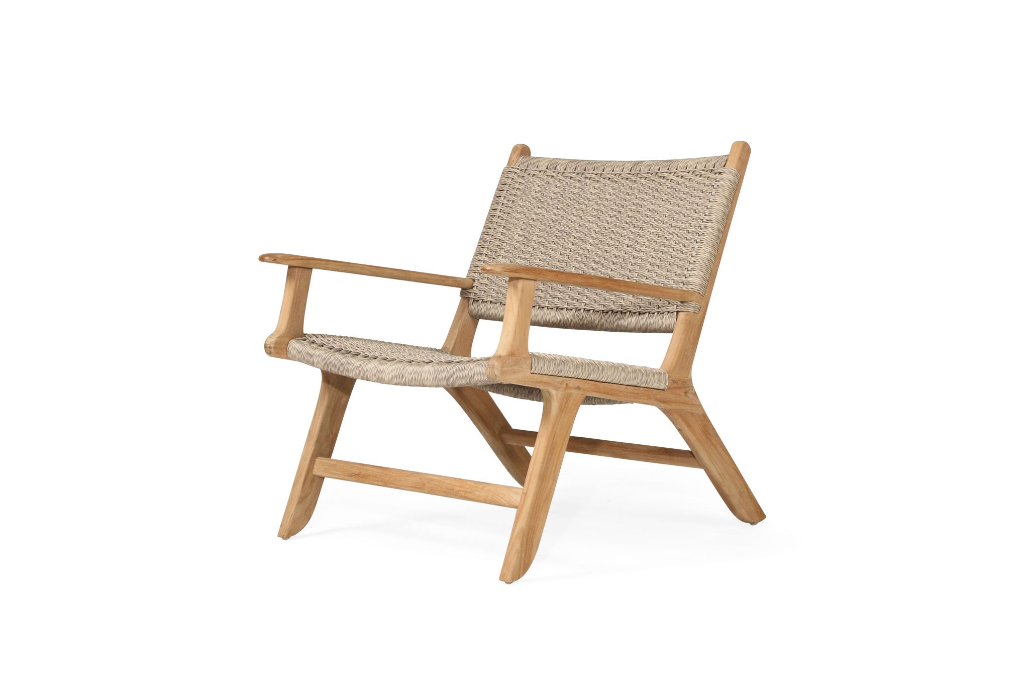 Zen Close Weave Lazy Chair with Arms - Grey
