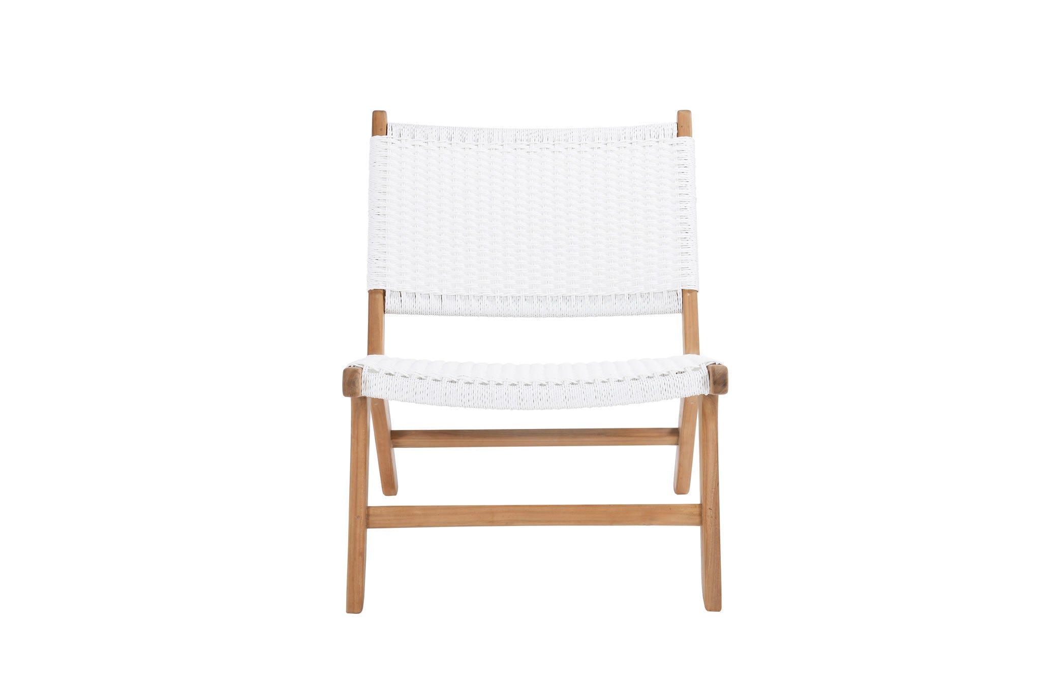 Zen Close Weave Lazy Chair - White
