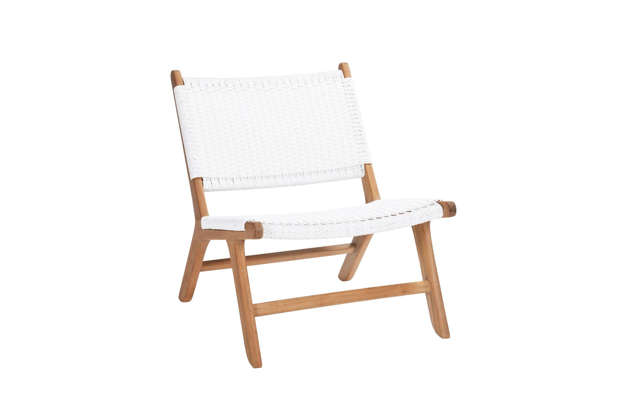 Zen Close Weave Lazy Chair - White