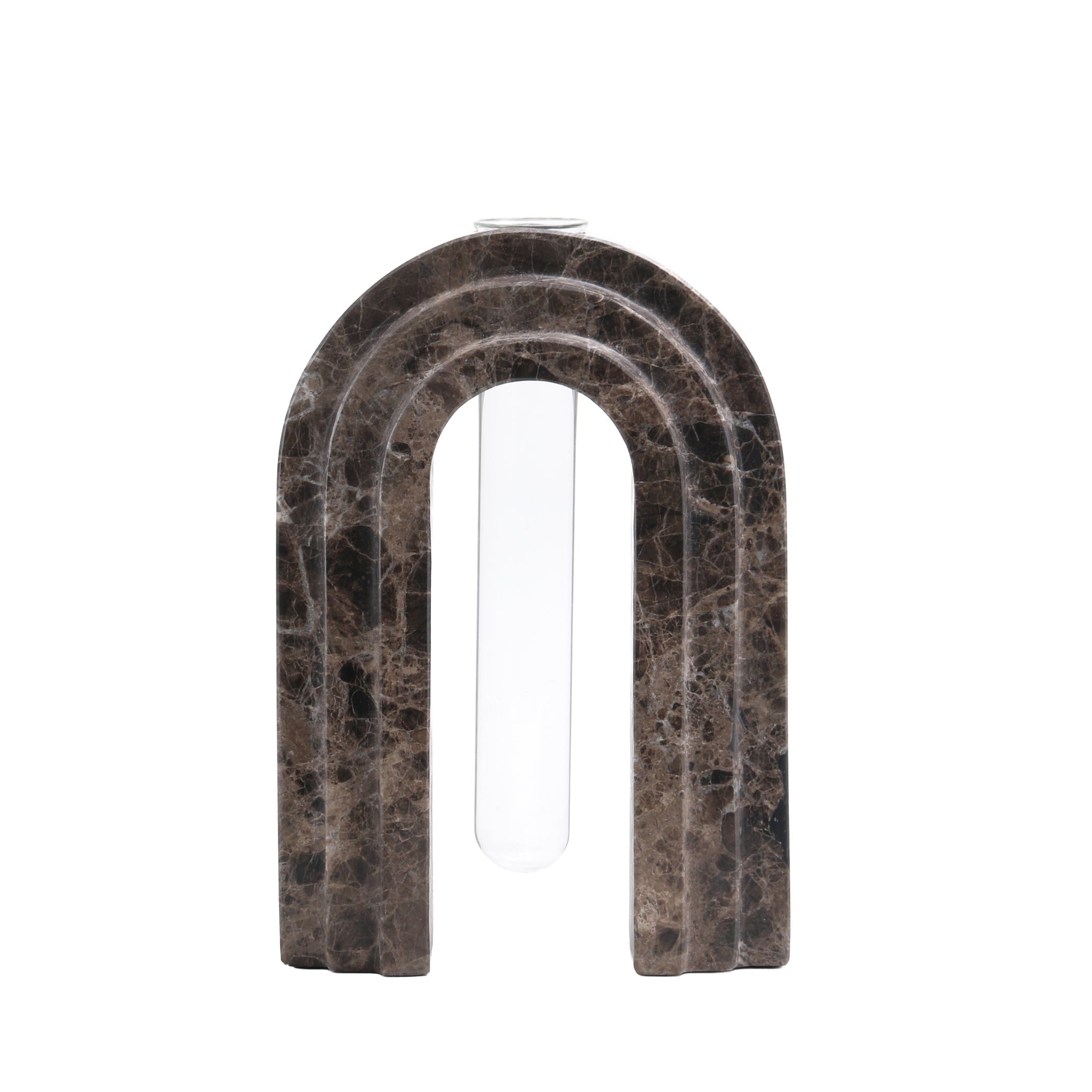 Lunarc Marble Arch Vase - Dark Coffee