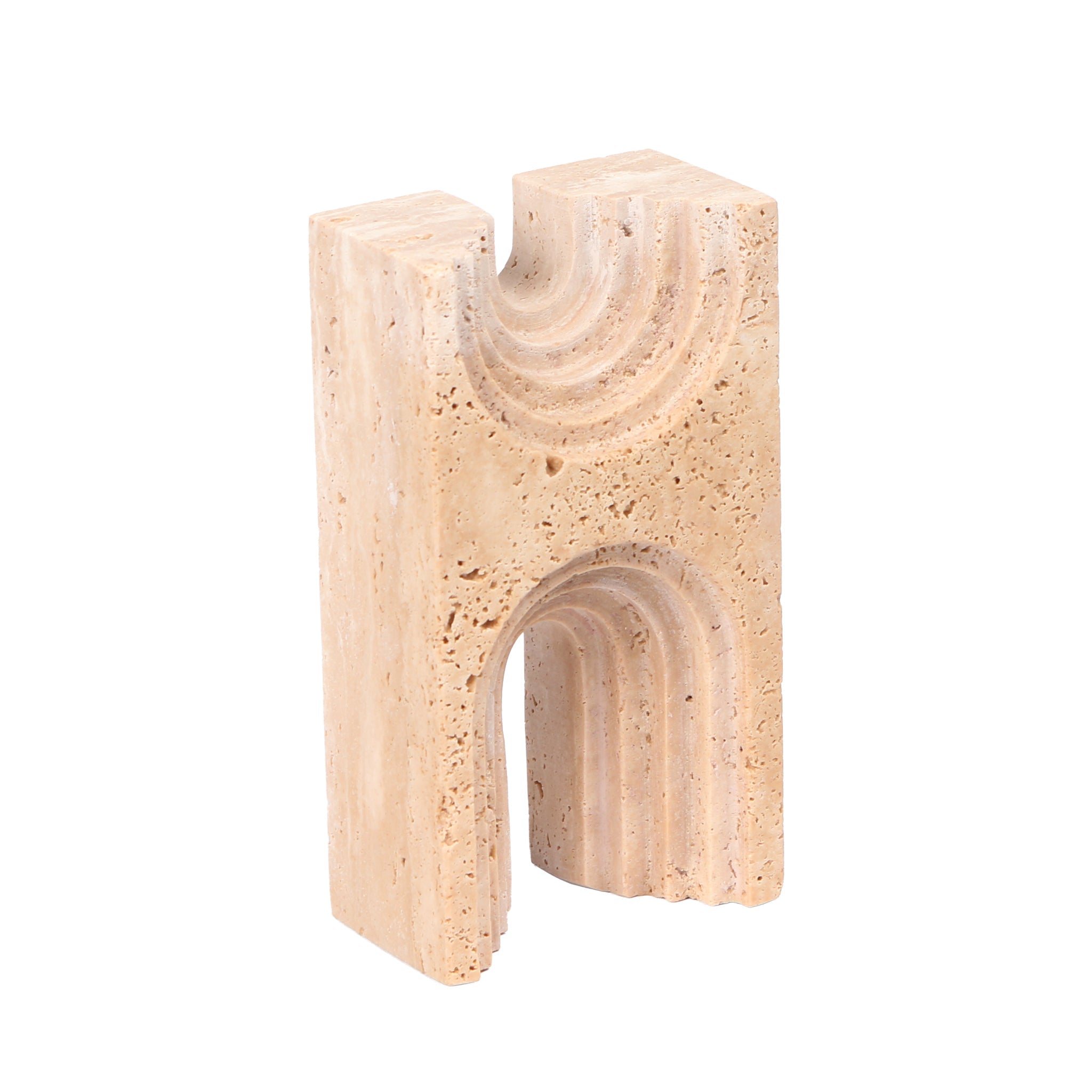 Luno Carved Marble Sculpture - Beige