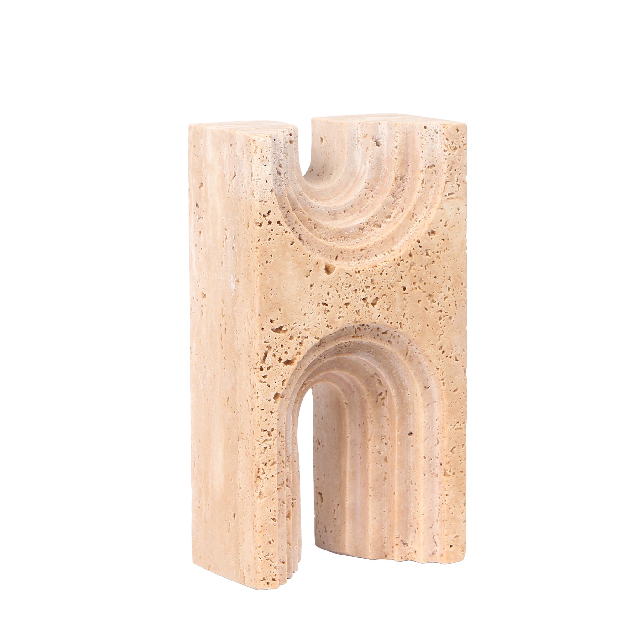 Luno Carved Marble Sculpture - Beige