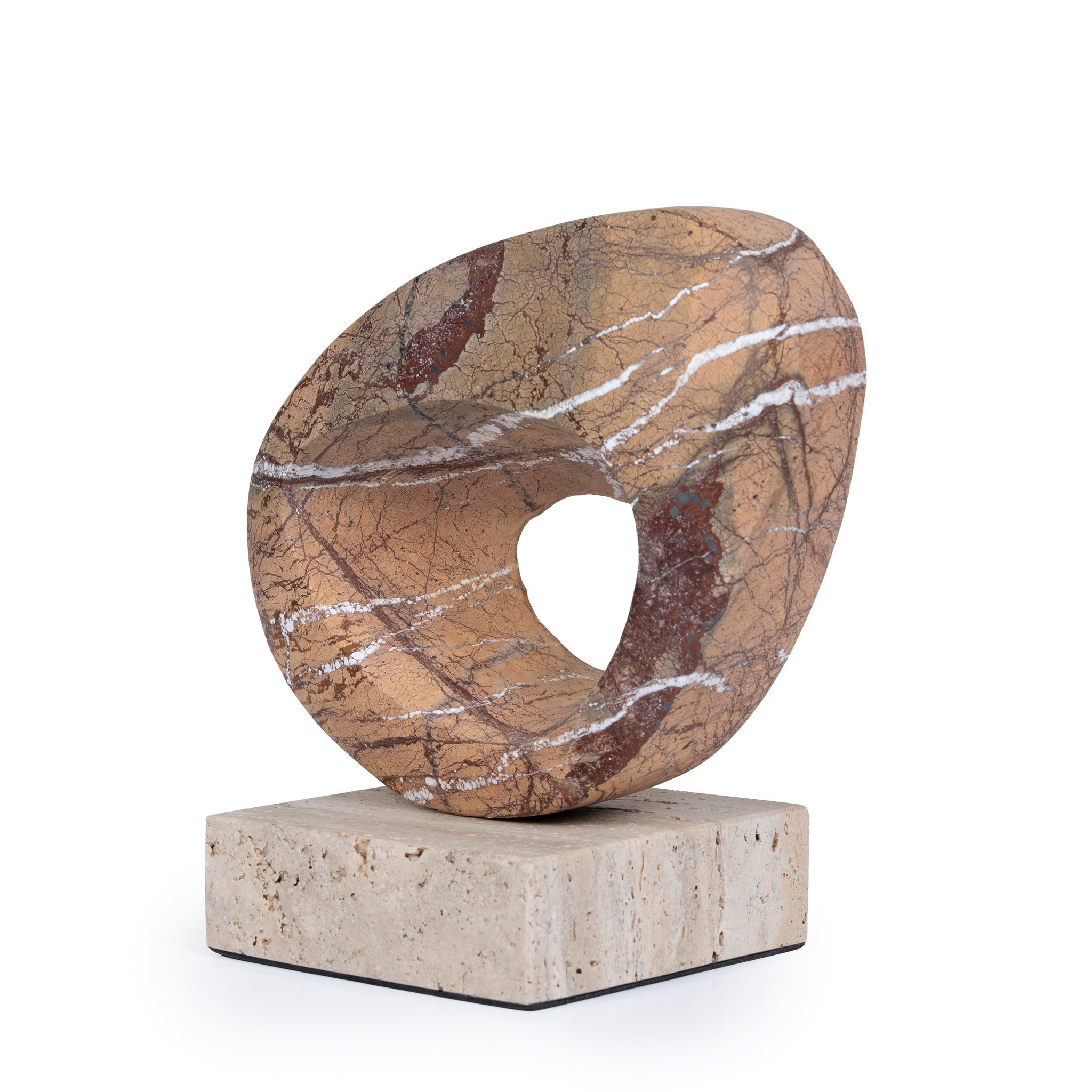 Arin Halo Marble Sculpture - Coffee