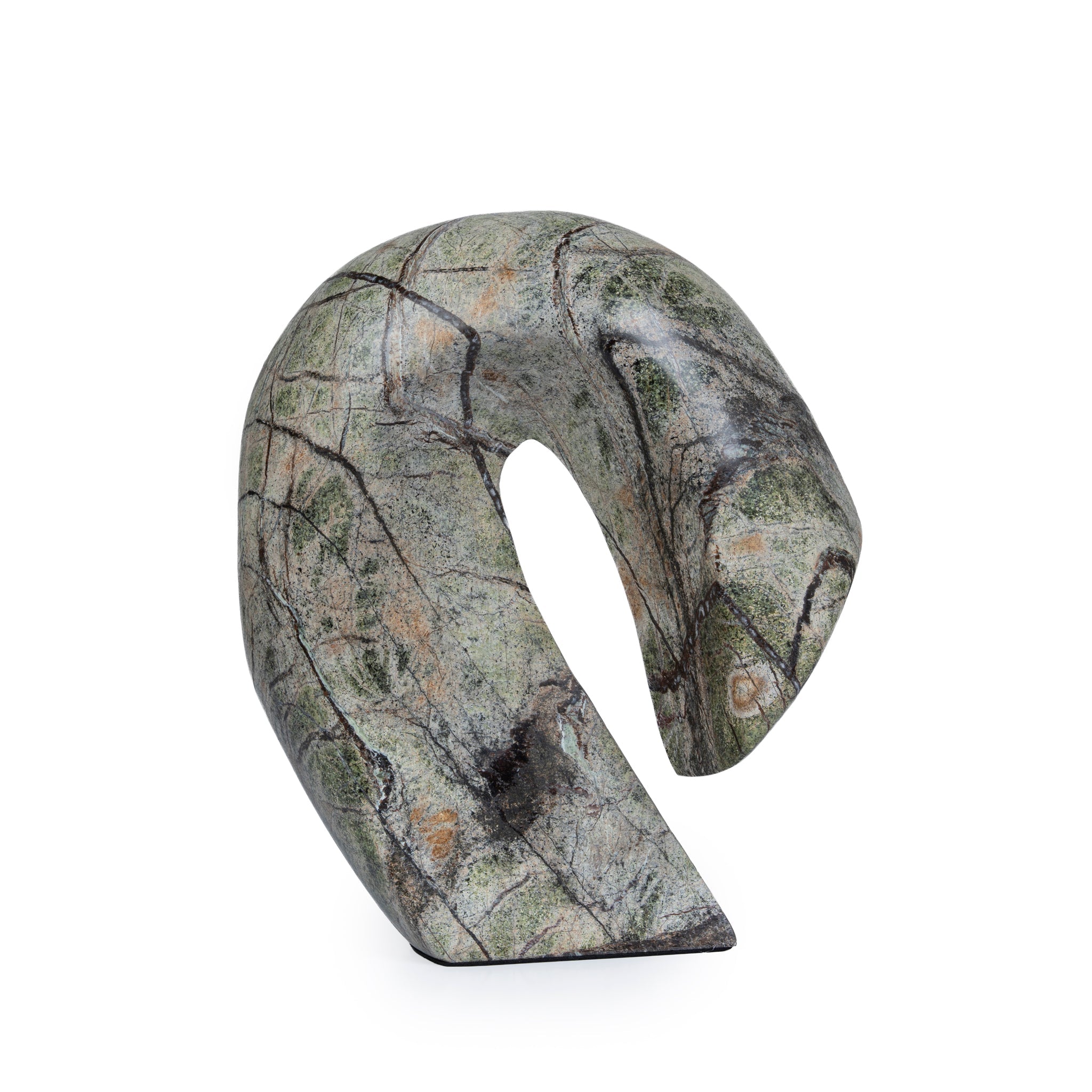 Orvia Sea Waves Marble Sculpture - Green