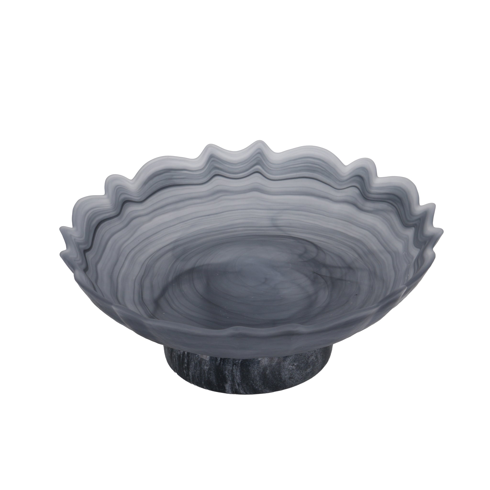 Zavora Lotus Glass Tray - Grey