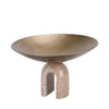 Cavo Arc Pedestal Metal Large Tray - Antique Brass