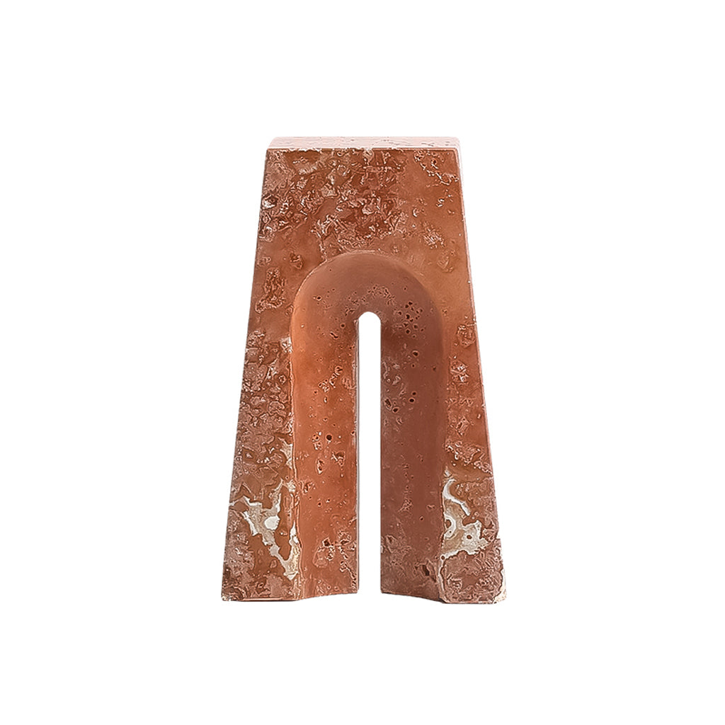 Brava Arch Hight Marble Sculpture - Red