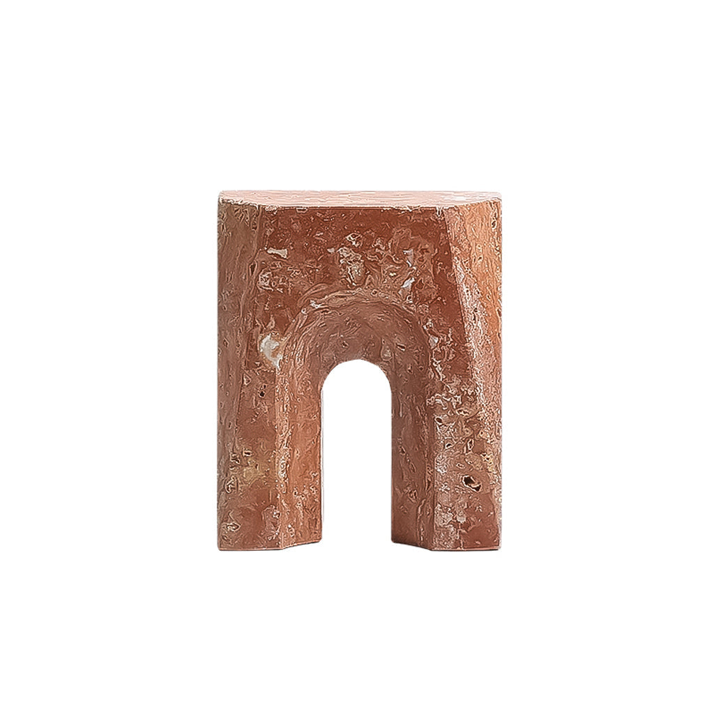 Brava Arch Short Marble Sculpture - Red