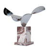Avela Silver Winged Sculpture - Red Ochre