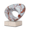 Arin Halo Marble Sculpture - Bulgari Red