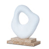 Obira Organic Shape Marble Sculpture - Clay White