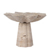 Paloma Petal-Shaped Travertine Vase - Beige