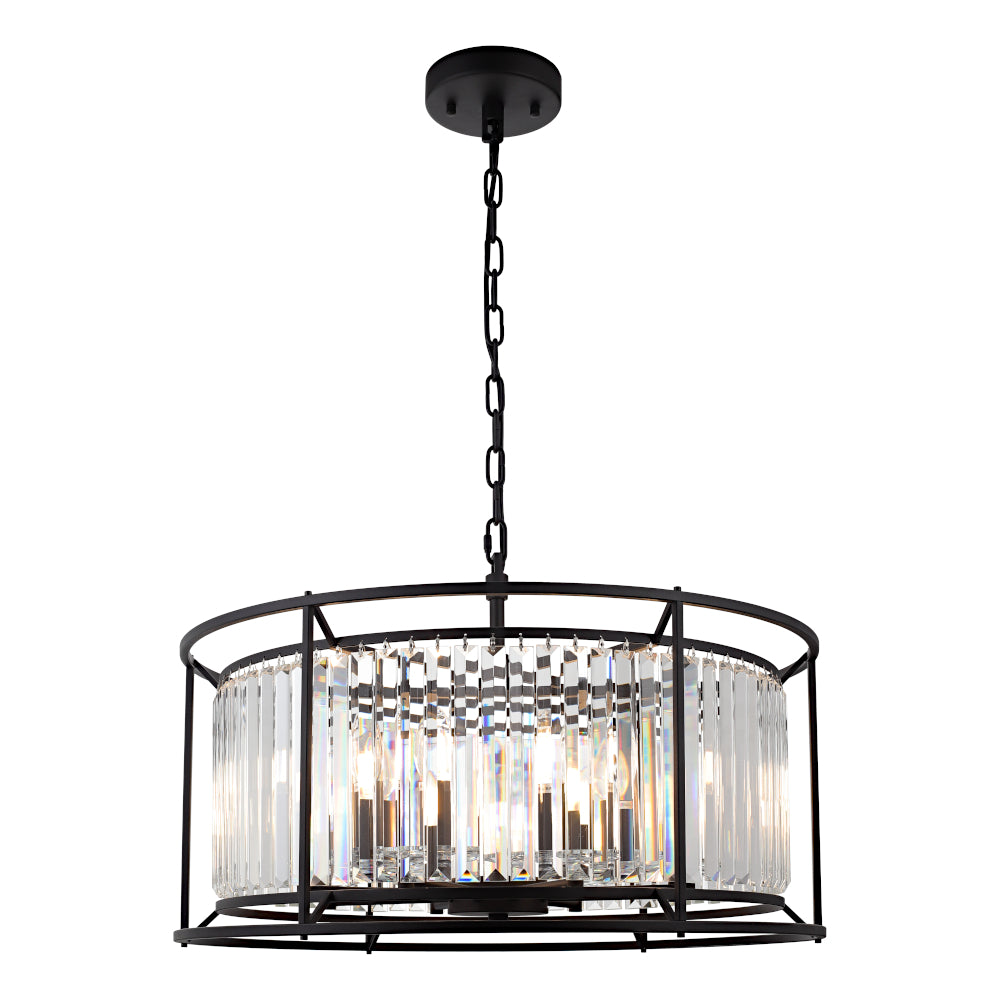 Aideen 8 Light Pendant - Black