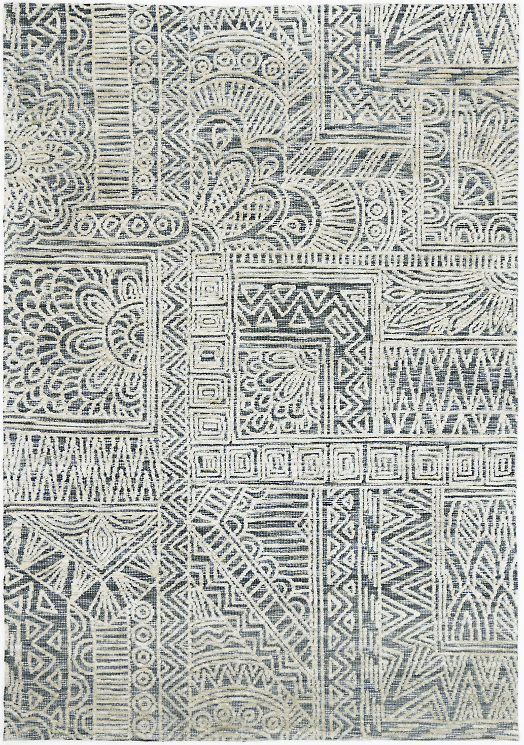 Alayah Anthacite Flower Rug 160x230cm