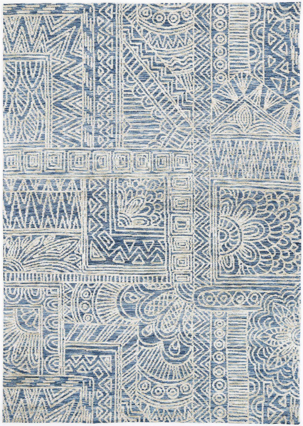 Alayah Navy Flower Rug 160x230cm
