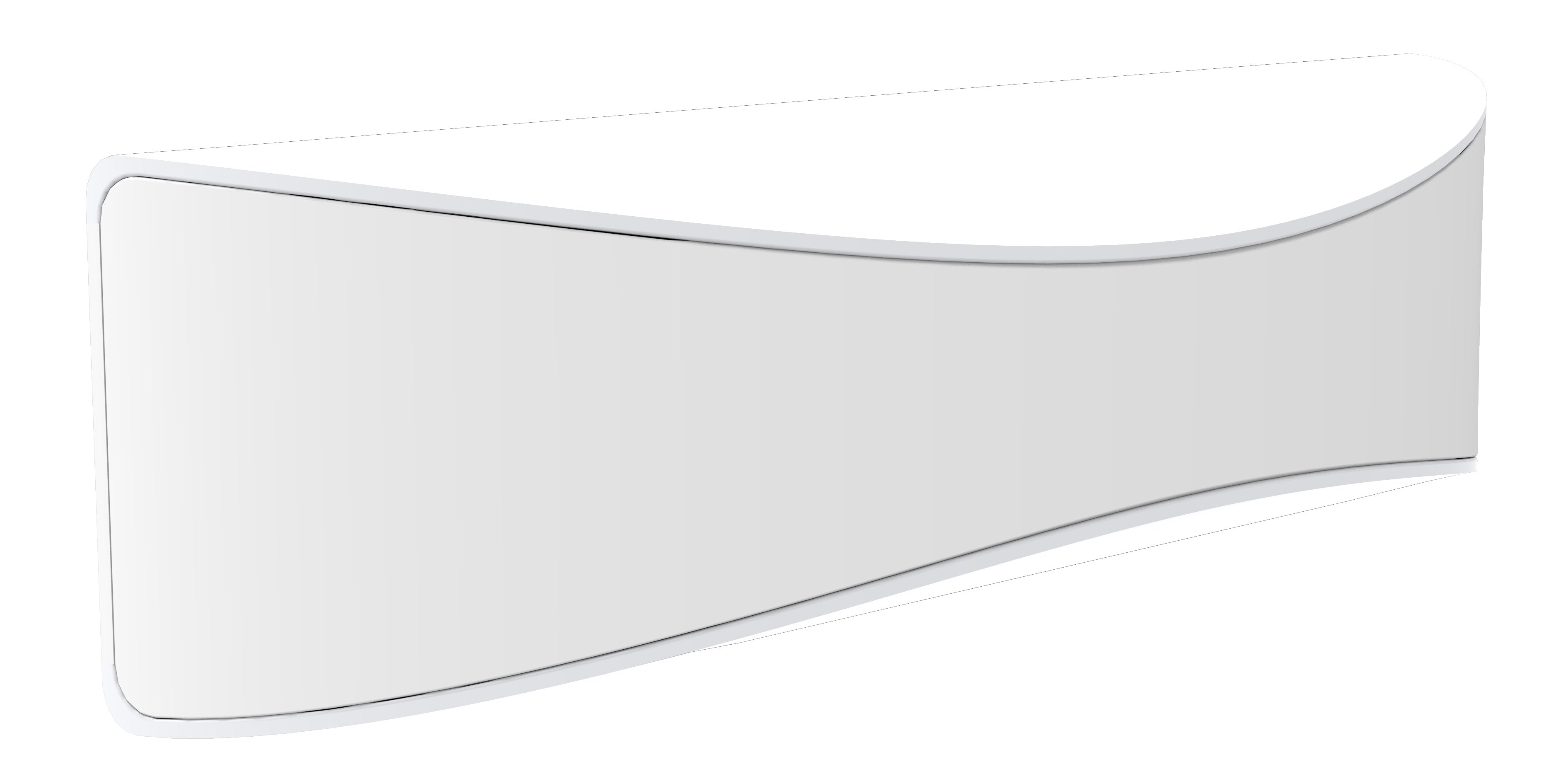 Wall S/M Up/Dn 7W Curved Matt White 3K IP65 Opal Diffuser 350Lm