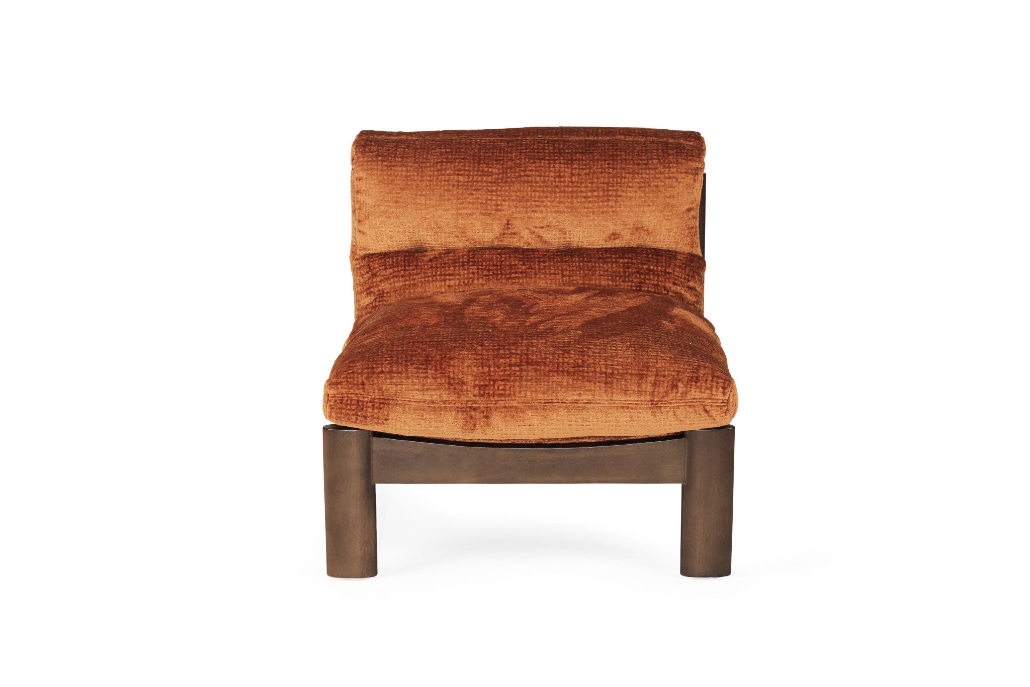 Parker Armchair - Burned Orange on Charcoal Frame