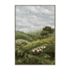 Grazia Verde 80 x 120cm Framed Canvas - Natural