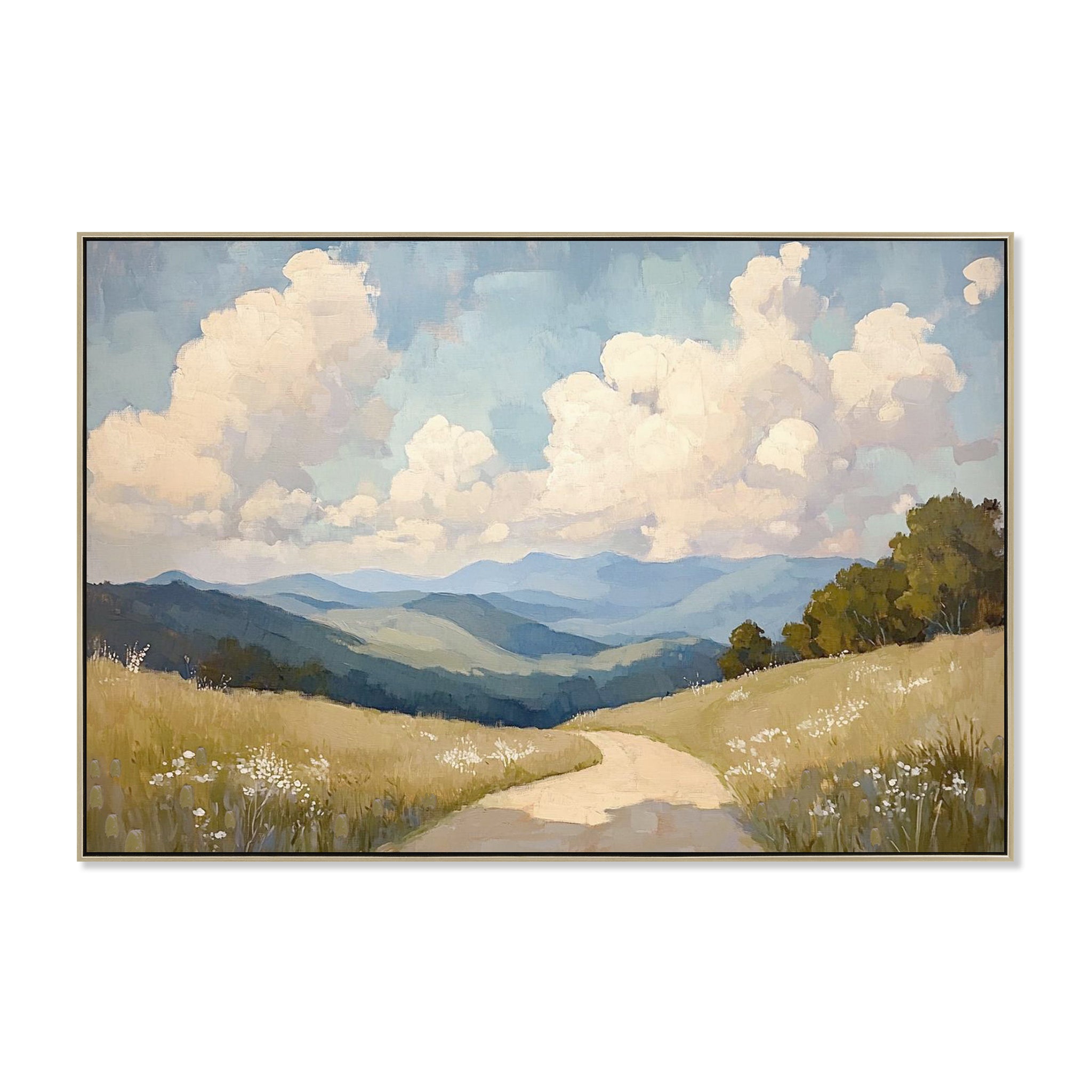 Yarra Valley 120 x 80cm Framed Canvas - Natural