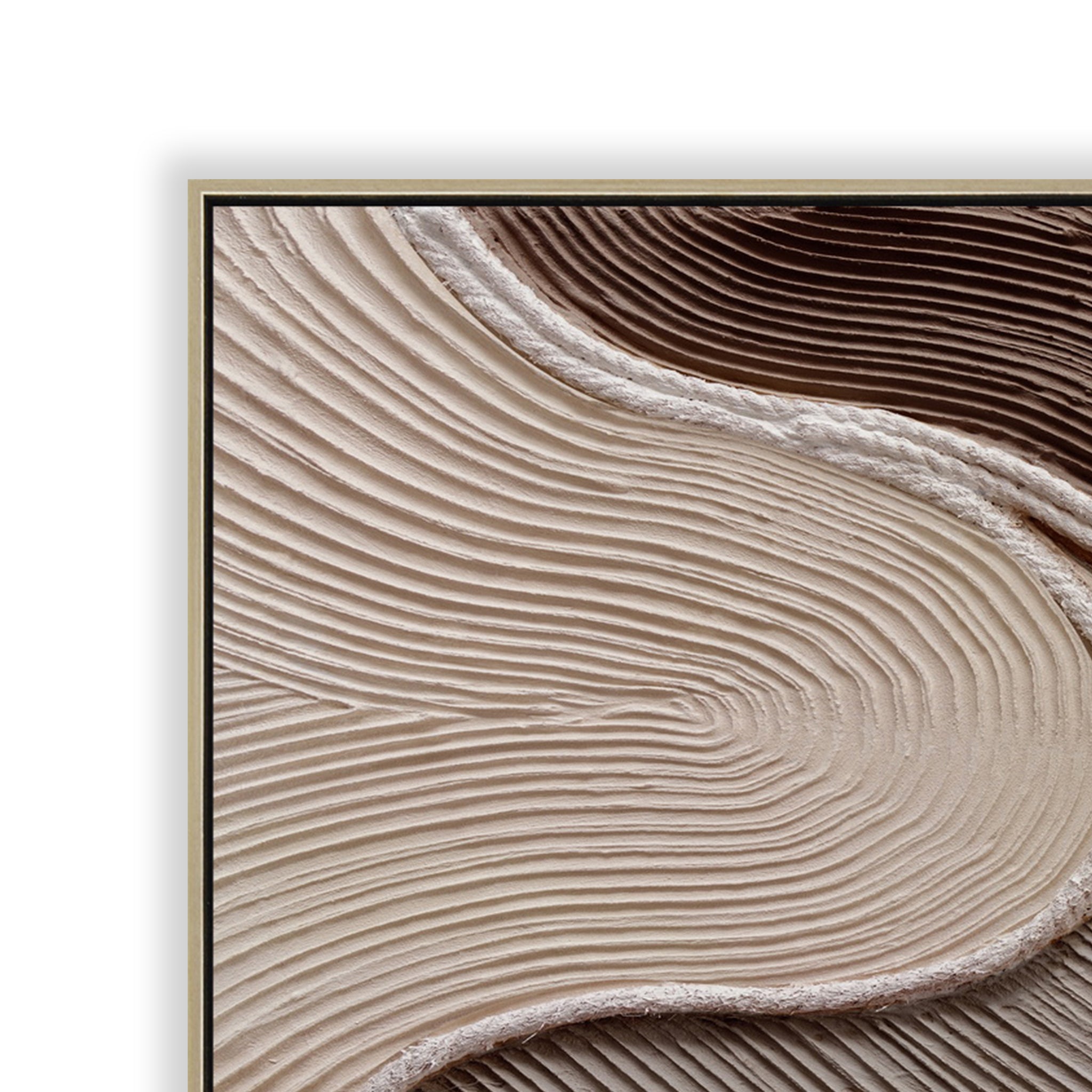 Terra Contour 120 x 90cm Framed Canvas - Natural