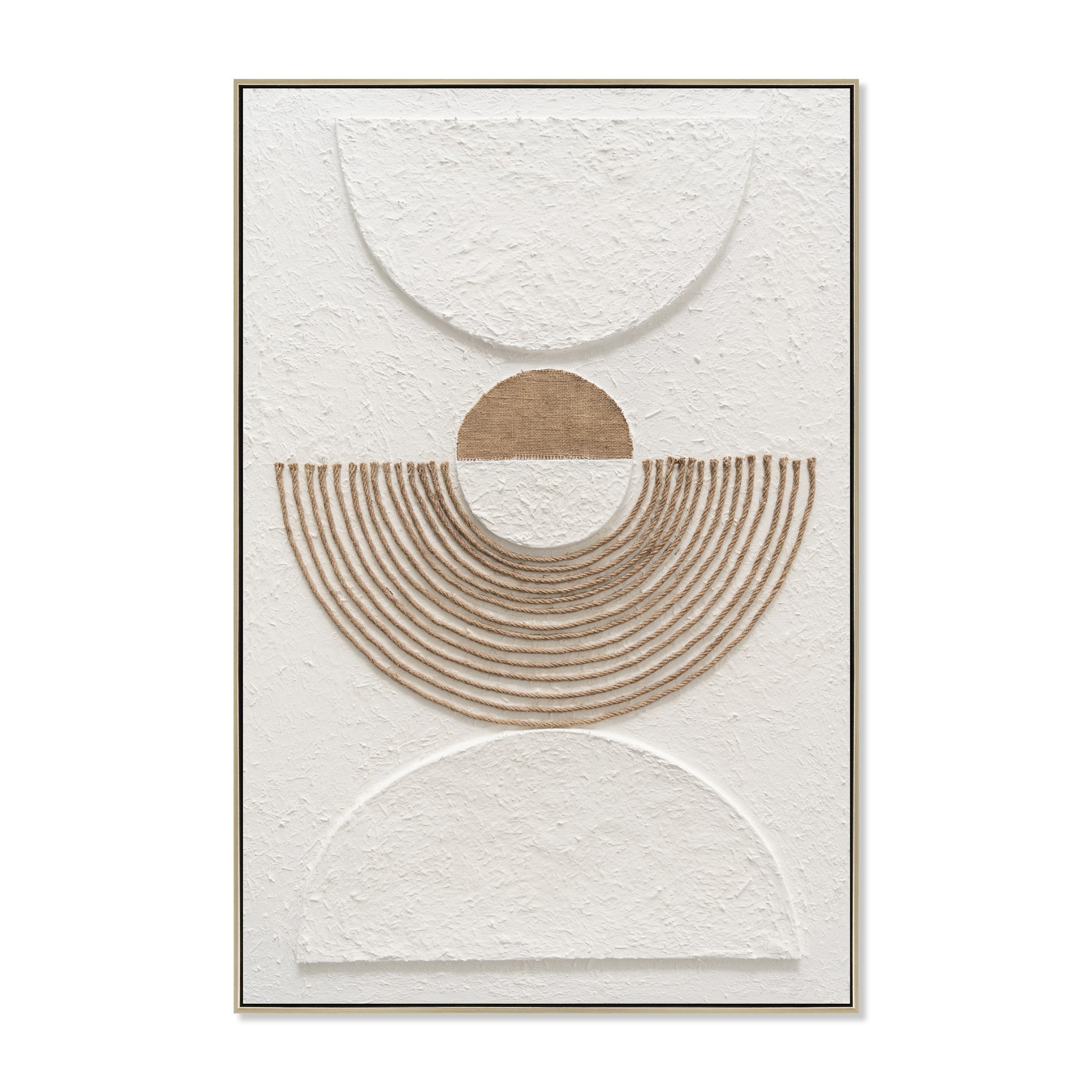 Yin & Yang Style A 80 x 120cm Framed Canvas - Natural