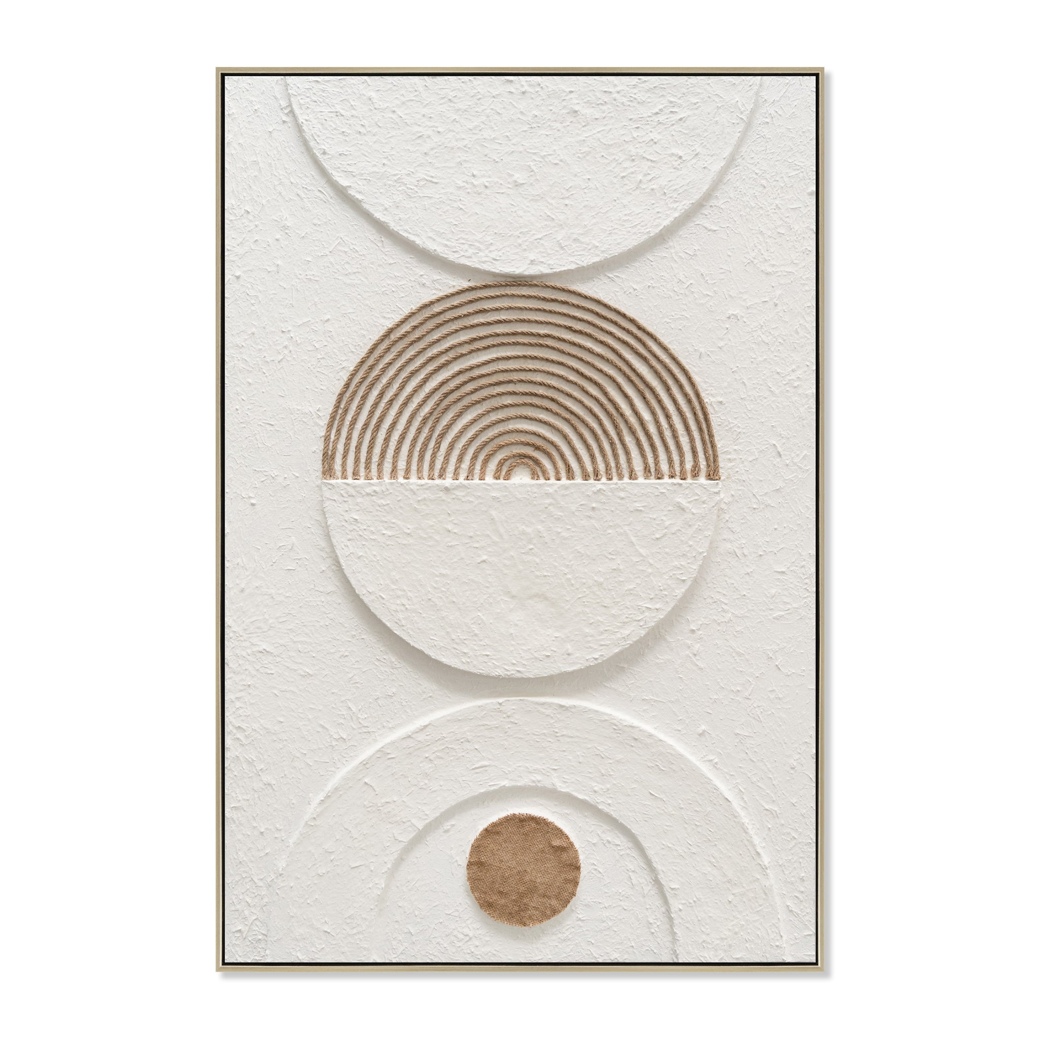 Yin & Yang Style B 80 x 120cm Framed Canvas - Natural