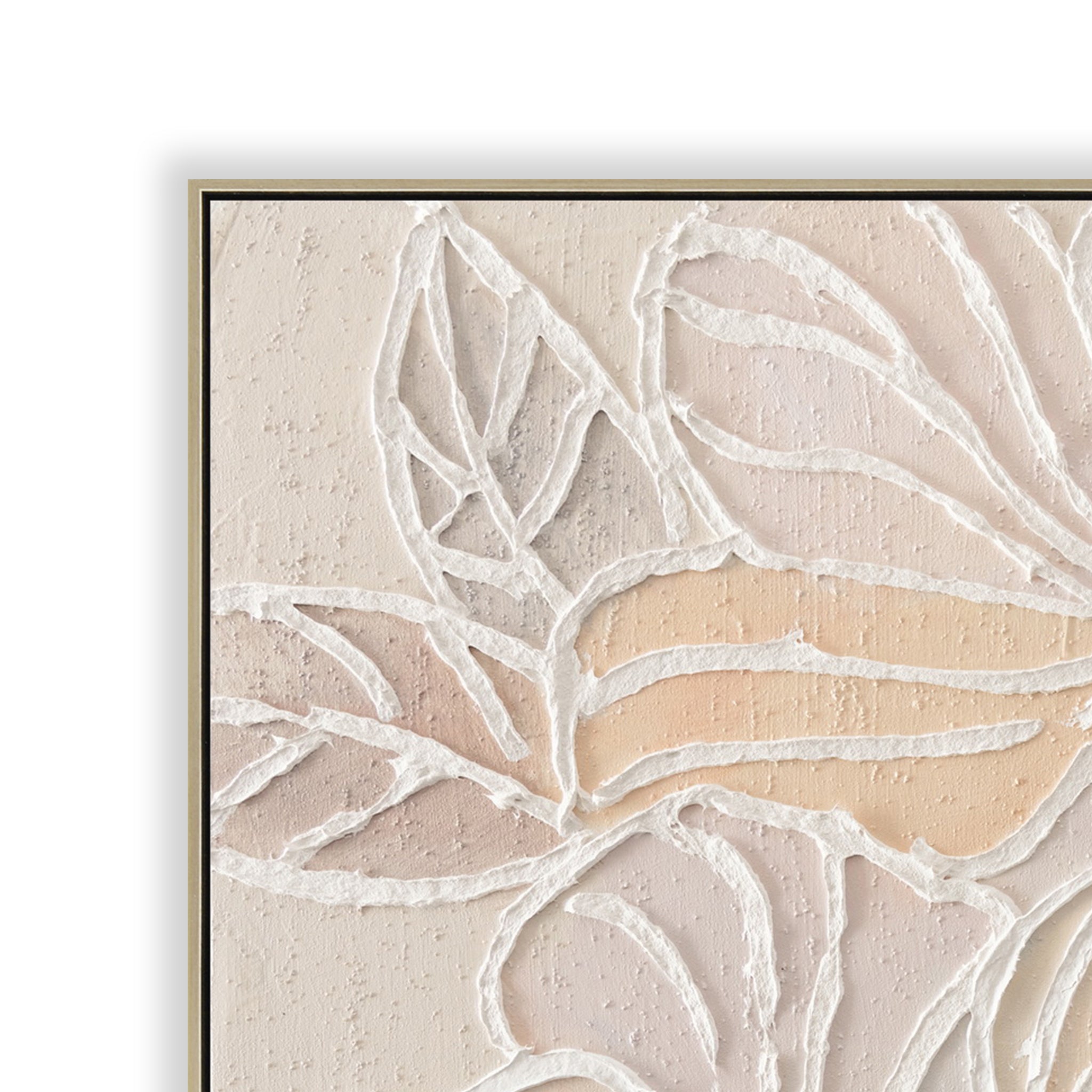 Amora Bloom 80 x 80cm Framed Canvas - Natural