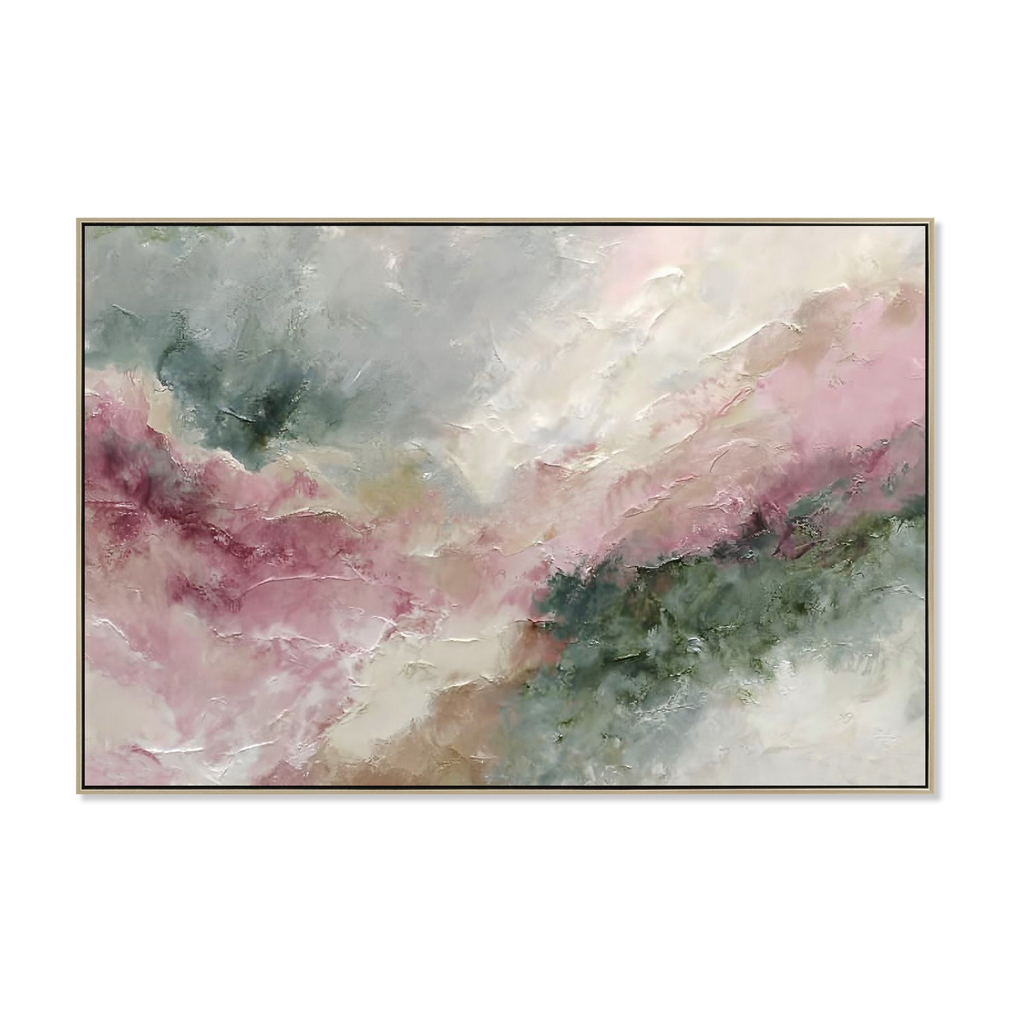 Aurora Rosa 120 x 80cm Framed Canvas - Natural