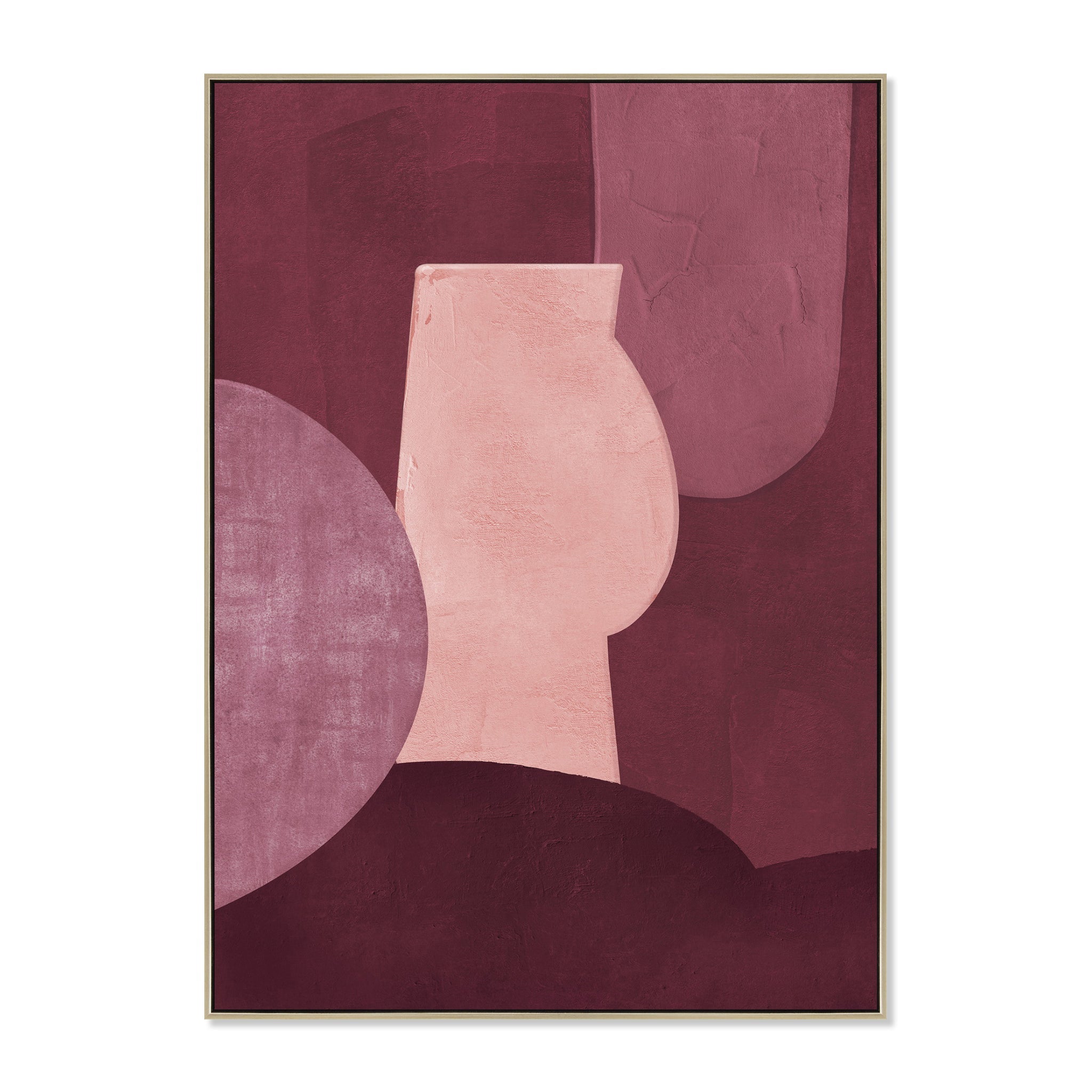 Velour Forms Style B 100 x 140cm Framed Canvas - Natural