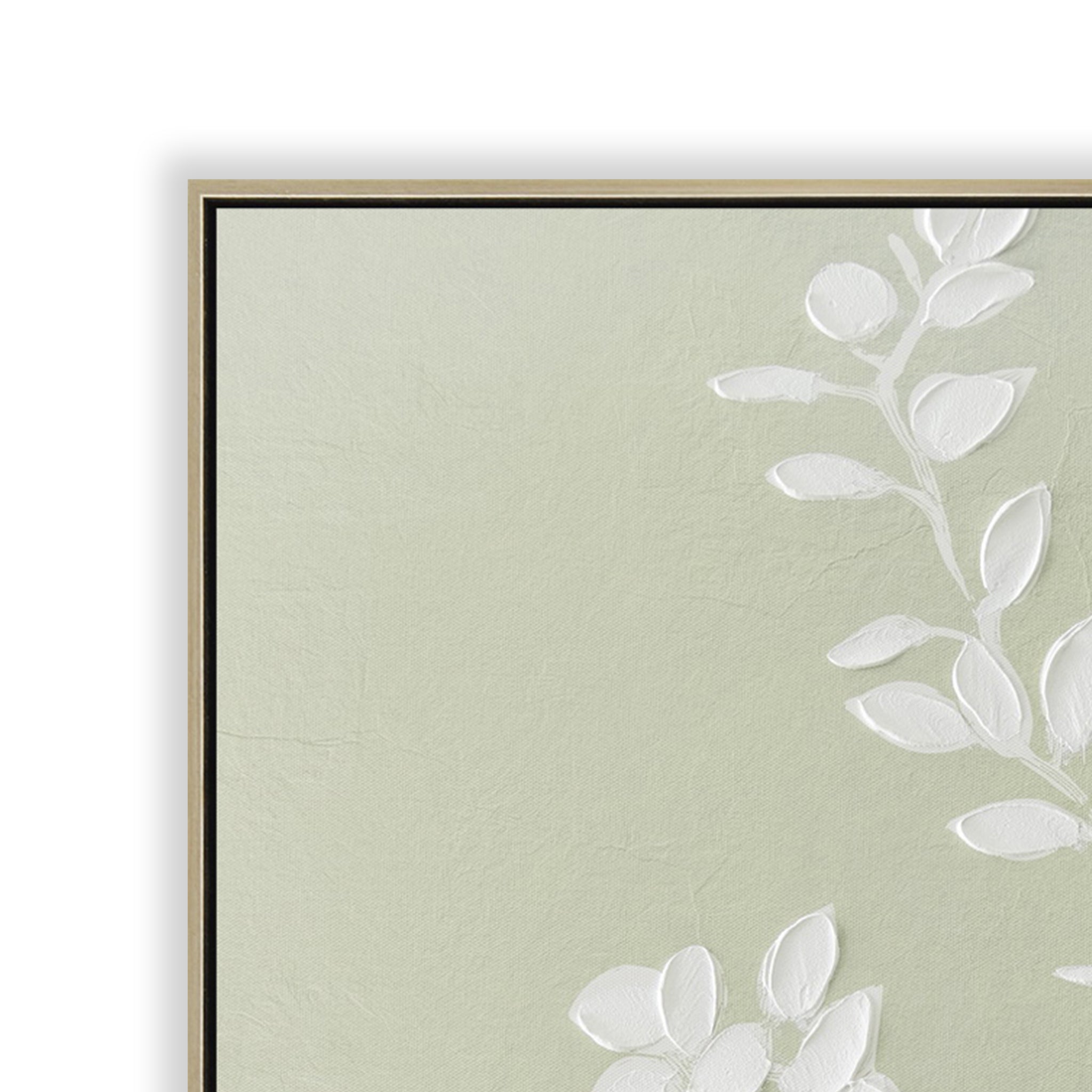 Verdant Whisper 60 x 90cm Framed Canvas - Natural