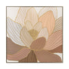 Golden Petal Reverie Style A 80 x 80cm Framed Canvas - Natural