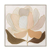 Golden Petal Reverie Style B 80 x 80cm Framed Canvas - Natural