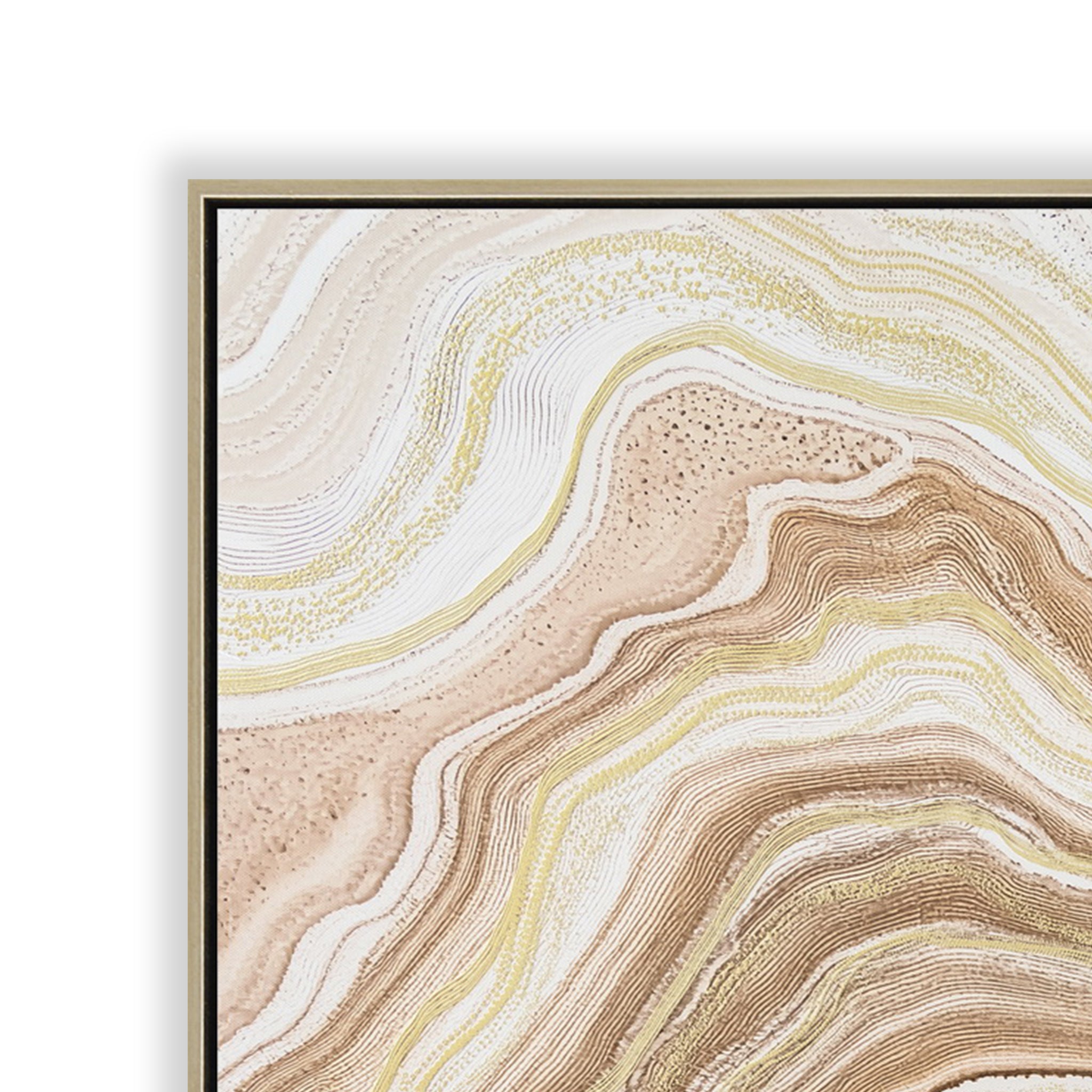 Alabaster Veins 80 x 120cm Framed Canvas - Natural